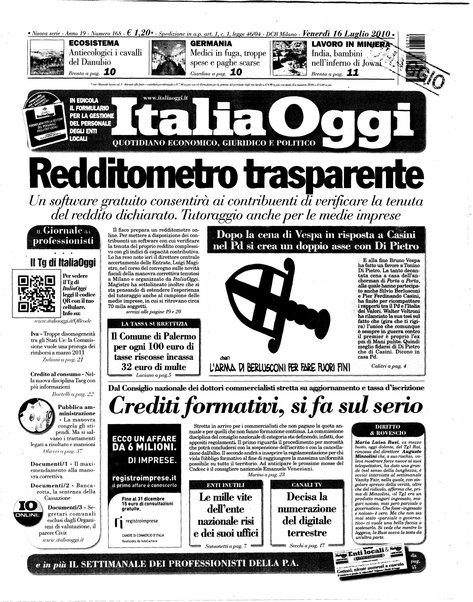 Italia oggi : quotidiano di economia finanza e politica